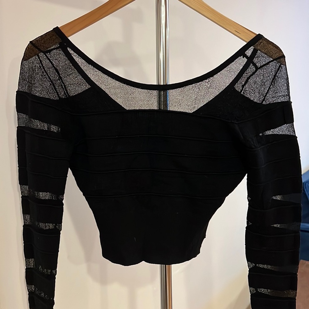 Guess off the shoulder sheer top